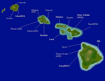 Map Of Hawaii Islands With Names Hawaii | Ys Flight Sim Wiki | Fandom