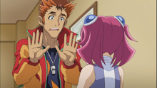 Arc V Yuzu asks Shūzō about her bracelet