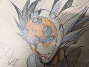 Offical sketch of Revolver drawn by Noh one of VRAINS animators