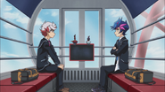 Yusaku discuss with Takeru Homura, Flame and Ai