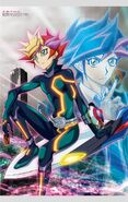 Official poster of Yusaku and Playmaker in Animedia June 2017.