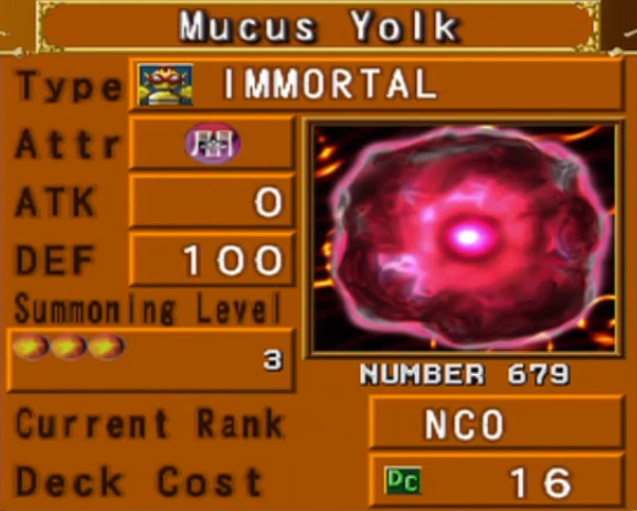 Yugioh Mucus Yolk DB2-EN213 NM/MINT 3X Common Unlimited