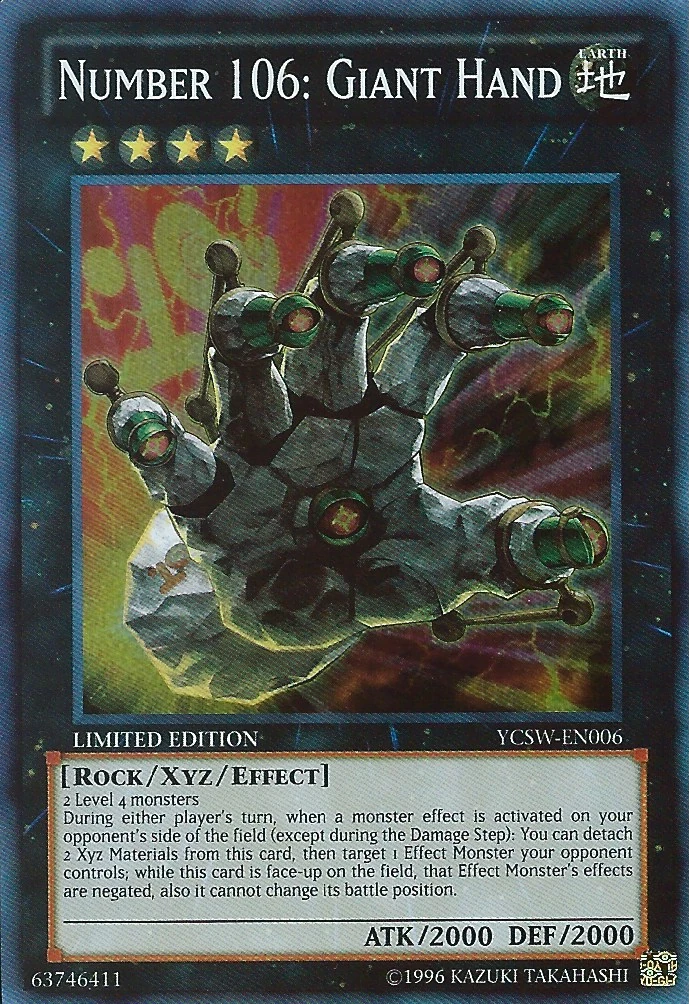 Card Errata:Number 106: Giant Hand | Yu-Gi-Oh! Wiki | Fandom