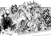 Mokuba's demonstration: "" destroys "".