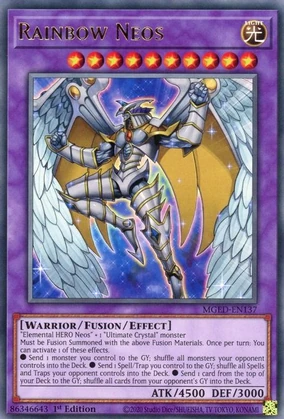 Rainbow Neos Fusion Set - Rainbow Dark Dragon + Elemental Hero Neos Yugioh Cards Rainbow Neos Fusion Set - Rainbow Dark Dragon + Elemental Hero Neos Yugioh Cards