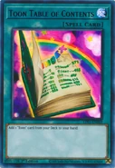 A card belonging to an archetype, and whose effect constitute its own archetype by being the support ("Toon Table of Contents")