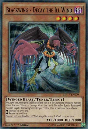 yugioh card set id YuGiOh : SHVI-EN051 1st Ed Assault Blackwing - Chidori the Rain Sprinkling Super Rare Card main image 0