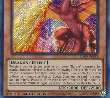 Bebê Dragão de Estimação da Harpia, Yu-Gi-Oh!