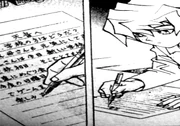 Bakura writing to Amane.
