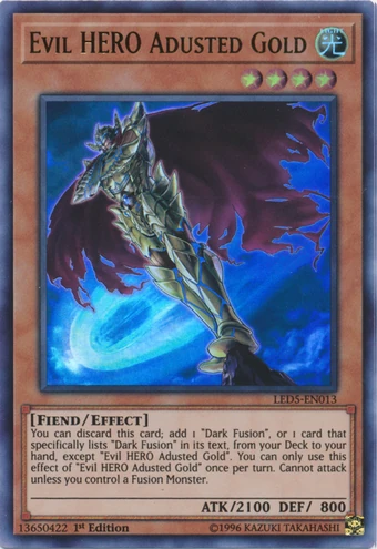 Card Errata:Evil HERO Adusted Gold | Yu-Gi-Oh! Wiki | Fandom
