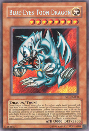 遊戯王 カード　エラーカード　ブルーアイズ・トゥーン・ドラゴン　パラレル 遊戯王 字無しエラー品 ブルーアイズトゥーンドラゴン PS-00