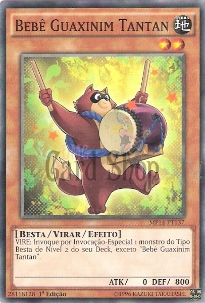 Yu-Gi-Oh! Beast Monster Yu-Gi-Oh! Baby Raccoon Tantan Card | MP14-EN137  Common, 1st Edition, Mega Pack 2014 Yu-Gi-Oh Monster Card