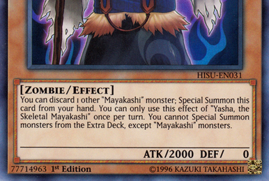 Yasha, the Skeletal Mayakashi [HISU-EN031] Super Rare