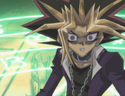 Yami Yugi's expression (cut from the 4Kids version) during his Duel against Dartz.