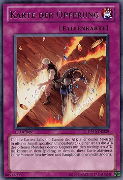 dark sacrifice yugioh card Amazon.com: YuGiOh 5D's Duelist Pack Yusei 3 Single Card Card of Sacrifice  DP10-EN029 Rare : Toys & Games