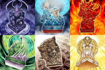 Le 6 carte "Statua Barriera".