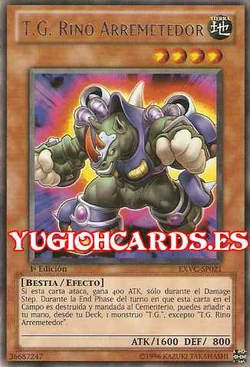 Card Gallery:T.G. Rush Rhino | Yu-Gi-Oh! Wiki | Fandom
