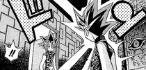 Yugi and Dark Yugi meet in their soul room