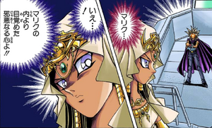 Ishizu stares at Dark Marik