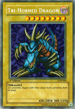 PSA9 初期トライホーン・ドラゴンTri-Horned Dragon Yu-Gi-Oh! PSA 9 Tri-Horned Dragon LOB-EN000 Legend of Blue