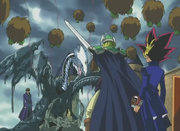 Yami Yugi dueling Kaiba in order to face Pegasus in the finals.