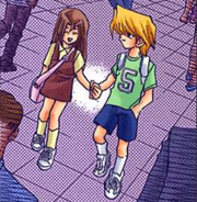 Young Shizuka and Jonouchi