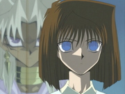 Marik possessing Anzu to speak to his sister