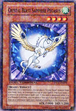 Card Gallery:Crystal Beast Sapphire Pegasus | Yu-Gi-Oh! Wiki | Fandom