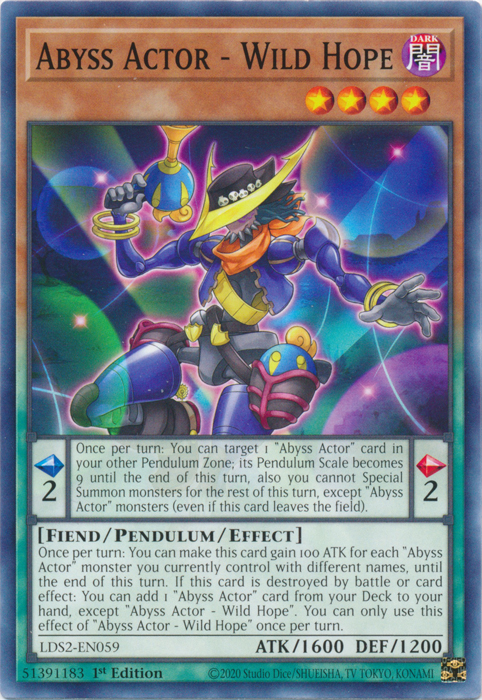 Yugioh Abyss Actor Wild Hope DESO-EN022 1st Edition Secret Rare Yugioh Abyss Actor Wild Hope DESO-EN022 1st Edition Secret Rare