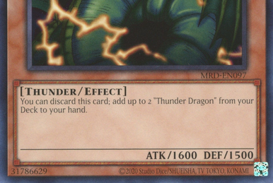 Amazon.com: Yu-Gi-Oh! - Twin-Headed Thunder Dragon (DLG1