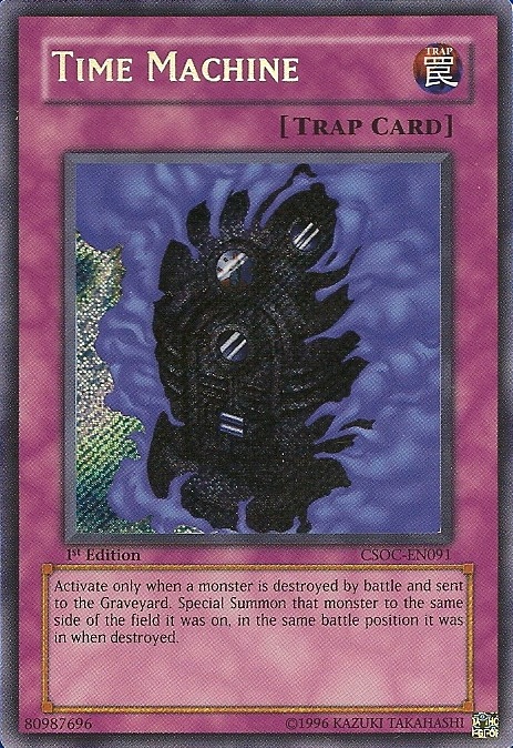 遊戯王 時の機械-タイムマシーン 英語版 シークレット シク 1st CSOC Time Machine | Yu-Gi-Oh! Wiki | Fandom