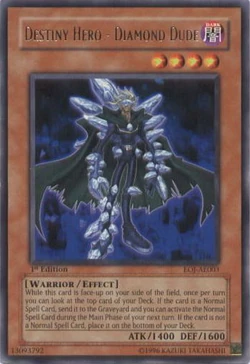 Carta Yu-Gi-Oh! Destiny Hero  Diamond Dude (LEHD-ENA06)  Comn 1  Edicin, Parte Del Mazo Legendary Hero Decks  Perfecta Para Coleccionistas  Y Duelistas Mazo Aster Phoenix