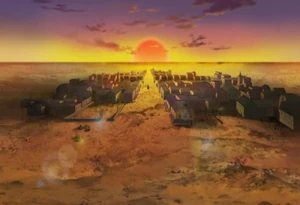 Awaited sunset at Satisfaction Town