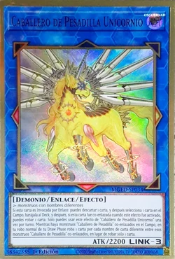 Yu-Gi-Oh! Knightmare Unicorn MGED-EN034 Premium Gold Rare 1st