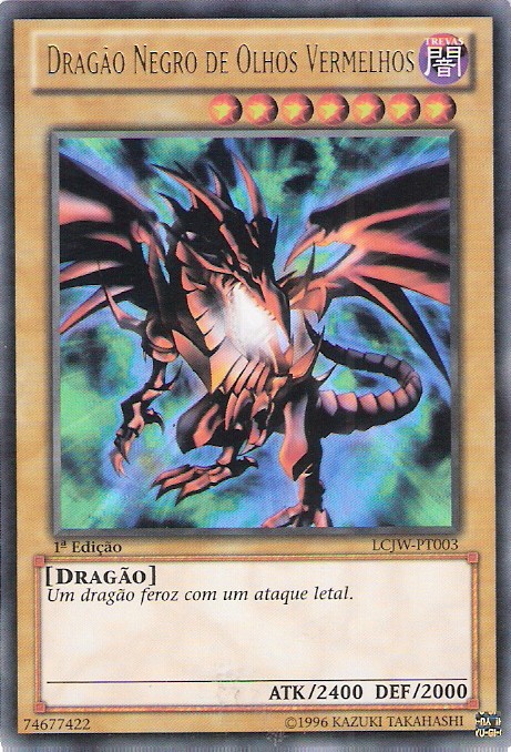 Um anime e dragão em vermelho