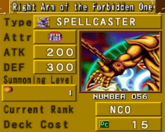 Yugioh Dragon Deck Yu-Gi-Oh! Japanese Card - Right Arm Of The Forbidden One - Ultra Rare, Lightly Played Left Arm Of The Forbidden One Yugioh Dragon Deck Yu-Gi-Oh! Japanese Card - Right Arm Of The Forbidden One - Ultra Rare, Lightly Played Left Arm Of The Forbidden One