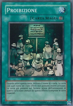 prohibition yugioh card Amazon.com: Yu-Gi-Oh! - Prohibition (PSV-039) - Pharaohs Servant -  Unlimited Edition main image 1