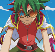 Yuya Hiding his eyes with his Goggles