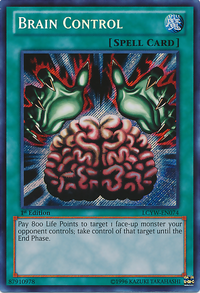 "Brain Control", one of the first cards that changes control.