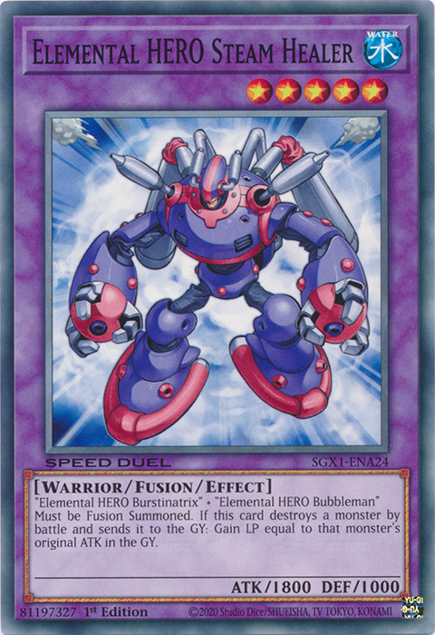 Elemental HERO Steam Healer | Yu-Gi-Oh! Wiki | Fandom