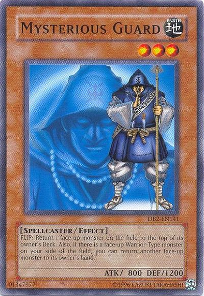 YU GI OH MYSTERIOUS GUARD CARD