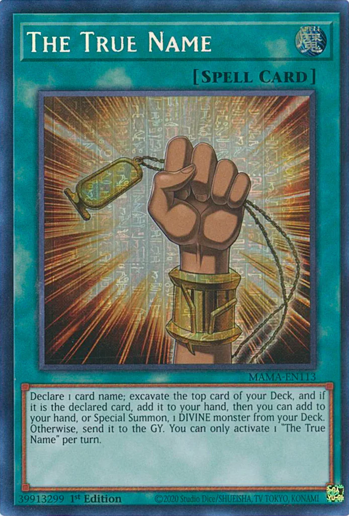 O Nome Verdadeiro, Yu-Gi-Oh!