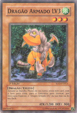 Armed Dragon LV3 SOD EN013 Yugioh 1st Edition Card Trading 