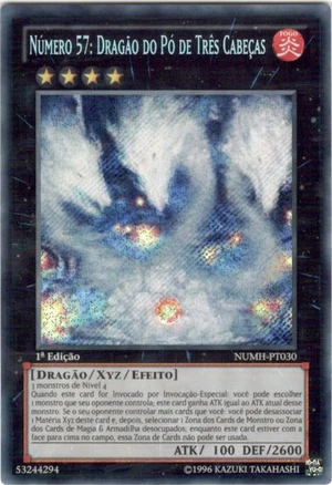 Yu-Gi-Oh! - Number 57: Tri-Head Dust Dragon (NUMH-EN030) - Number Hunters - Unlimited Edition - Secret Rare By Yu-Gi-Oh