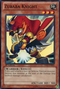 An example of the Series 8 layout on Effect Monster Cards. This is "Zubaba Knight", from Starter Deck: Xyz Symphony.