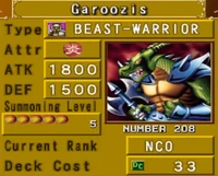 Garoozis (DOR) | Yu-Gi-Oh! Wiki | Fandom