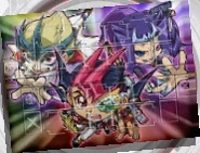 Chibi versions of Yuma, Kite, & Shark (Code: らいばるたち８２４６９６)