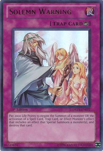 Card Errata:Solemn Warning | Yu-Gi-Oh! Wiki | Fandom