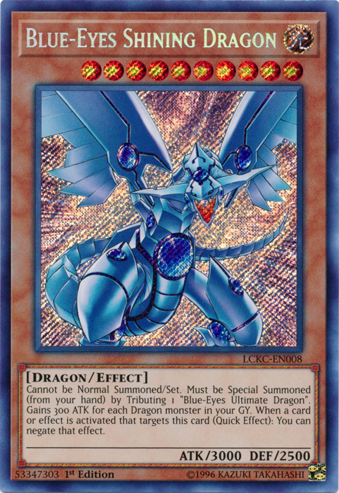 blue eyes shining metal dragon