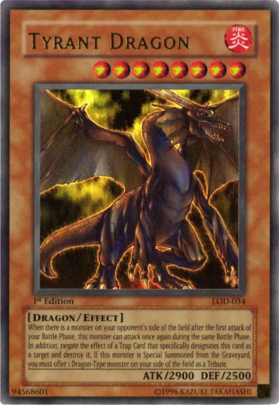 Card Errata:Tyrant Dragon | Yu-Gi-Oh! Wiki | Fandom
